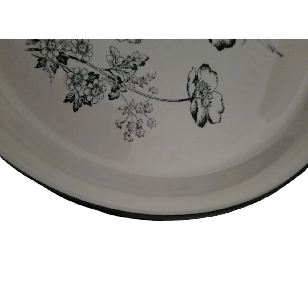 Royal Prestige Blackwood Genuine Stone Ware Floral Plate Japan 9810 Vintage
